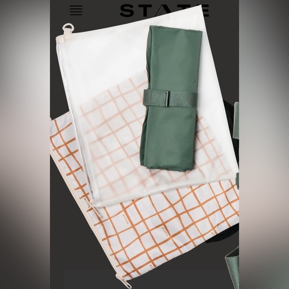 STATE Jordan diaper tote- ice blue $198 - Picture 9 of 14